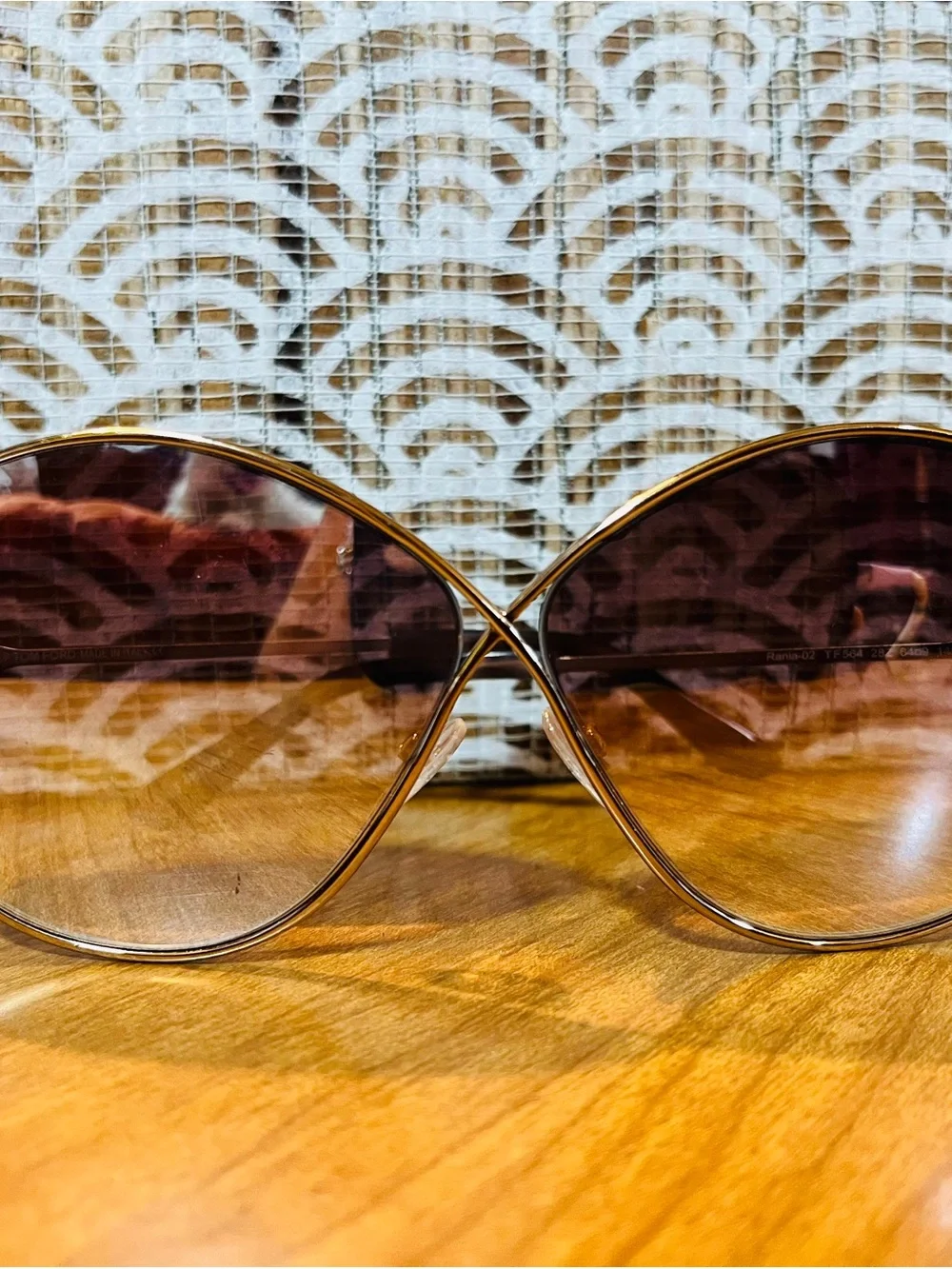 Tom Ford Rania-02 TF564 28Z Oversized Round Sunglasses – Made in Italy MSRP$495